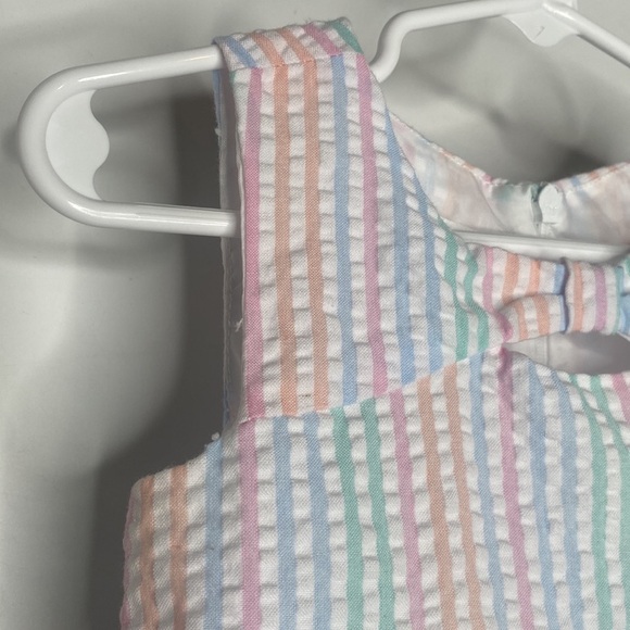 Bonnie Jean Toddler Girl Multicolor Striped Sleeveless Dress Tie-Back size 2T - Picture 3 of 8